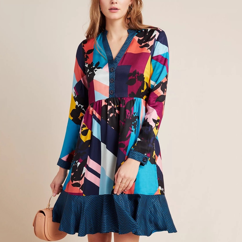 Anthropologie Gillian Abstract Shirtdress - Picture 5 of 9